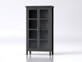 Vitrinen-Holz-Glas-88x39x172 cm-Dunkelgrau-Modernes Design