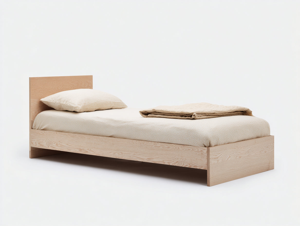 Einzelbett-Holz-203x100x86 cm-Natur-Skandinavisches Design