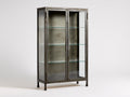 Vitrinen-Metall-Glas-95x40x180 cm-Dunkelgrau-Industrial Design