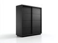 Kleiderschrank-Holzwerkstoff-154x61x188 cm-Schwarz-Modern