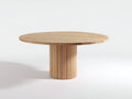 Gartentisch-Massivholz-140x140x75 cm-Natur-Modernes Säulen-Design