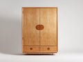 Kleiderschrank-Massivholz-120x58x185 cm-Natur-Modern minimalistisch