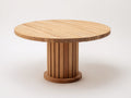 Gartentisch-Massivholz-130x130x75 cm-Natur-Modernes Säulen-Design